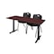 Cain Rectangle Tables > Training Tables > Cain Training Table & Chair Sets, 72 W, 24 L, 29 H, Mahogany MTRCT7224MH47BK - alternate 1